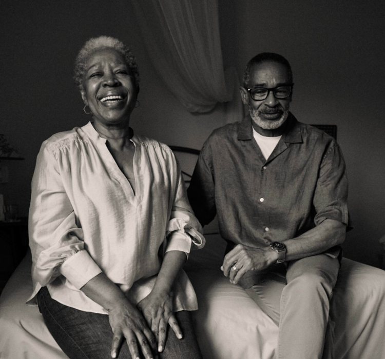 Couple laughing together