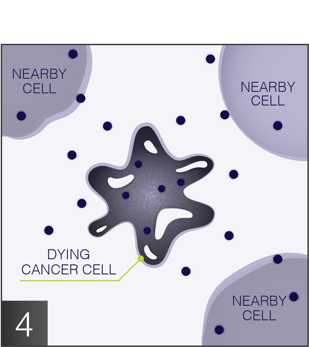 Destroy cancer cell graphic
