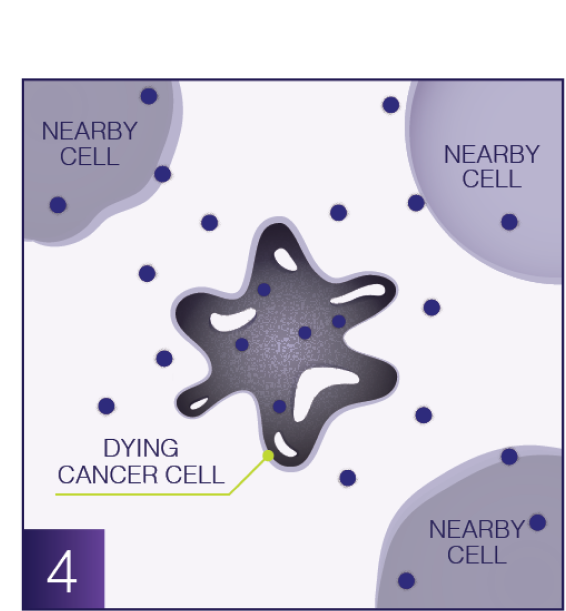 Destroy cancer cell graphic