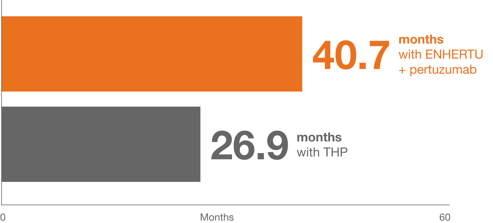 ENHERTU + pertuzumab median progression-free survival