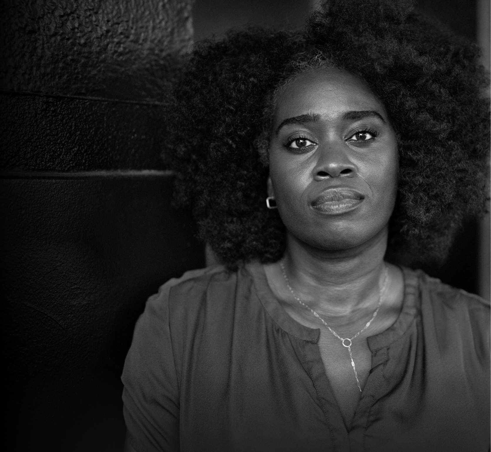 Woman looking straight at camera 2