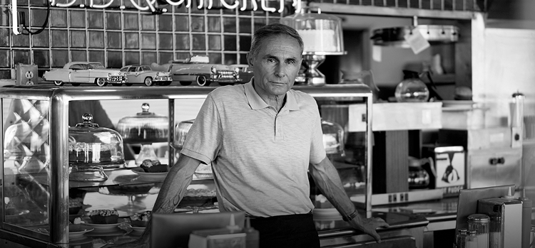 Man behind counter
