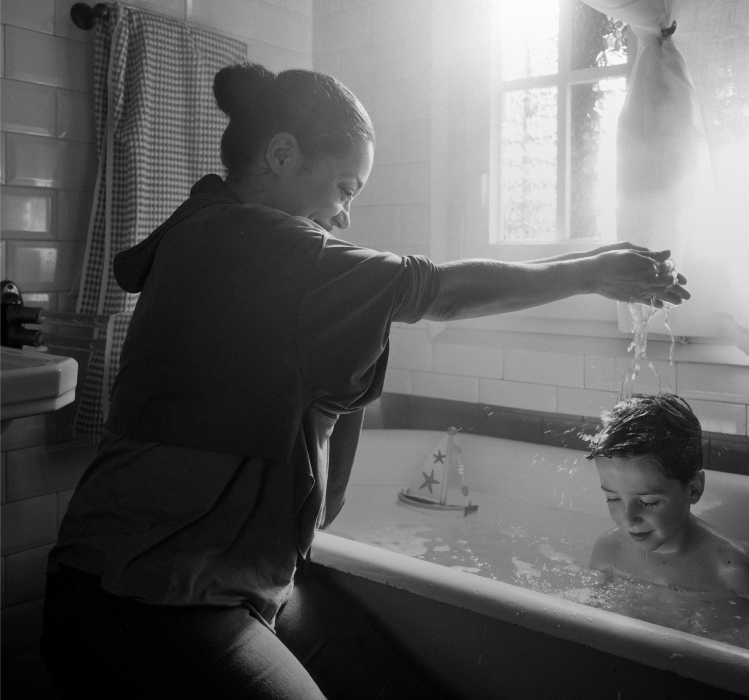 Woman with child