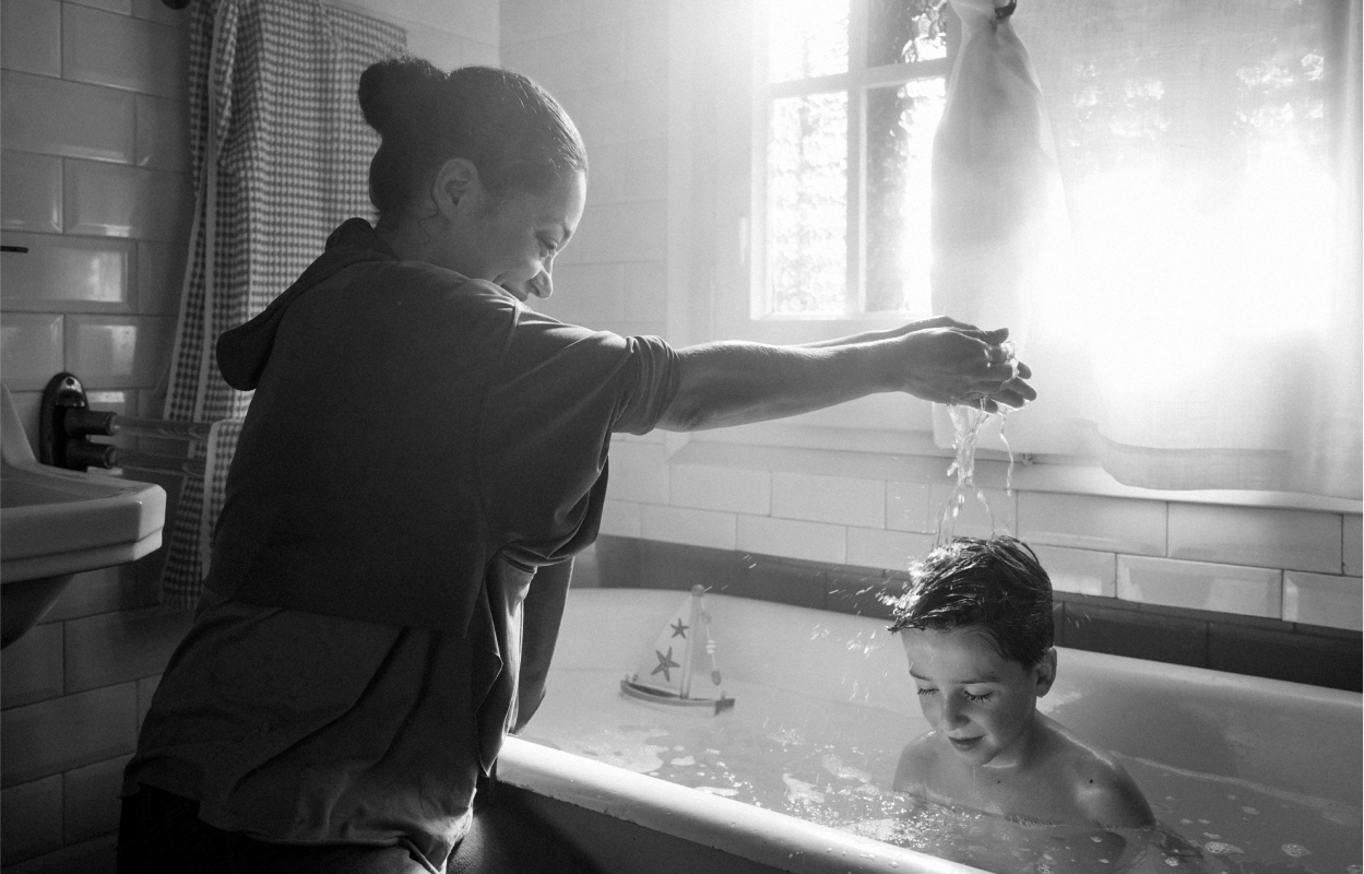Woman with child