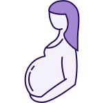 Harm to unborn baby icon